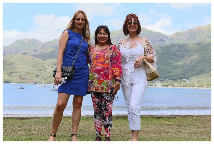 L-R; Irvana, the Chief Electrician's wife; Grace, the Chief Engineer's wife; Karen.