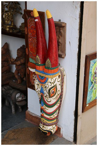 Colourful carvings