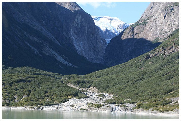 Deep valleys carved by glacier