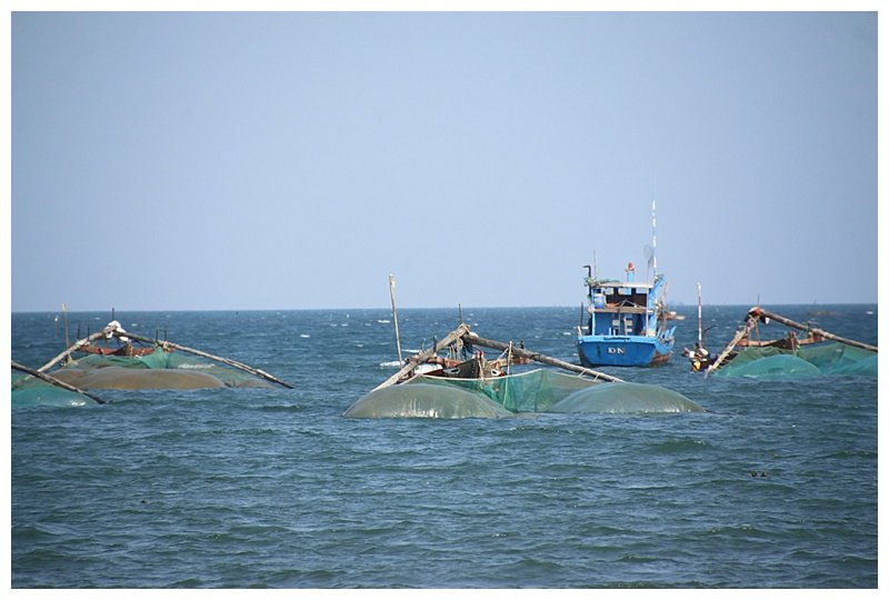 Fishing boats anchored off China Beach