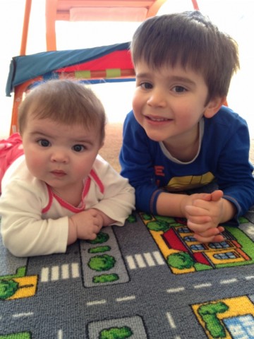 Olly with his little sister
