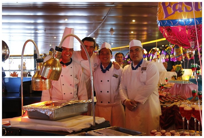 Chef Daniel, (2nd left) and some of his team