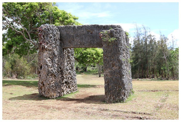 Tonga's most famous monument; an ancient stone trilithon, believed to be a calendar 