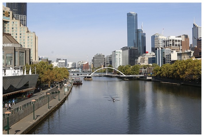The Yarra river, which runs through the heart of the city