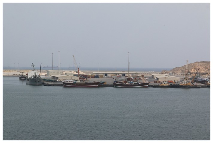 To port, dhows which trade across the Gulf, these from Somalia