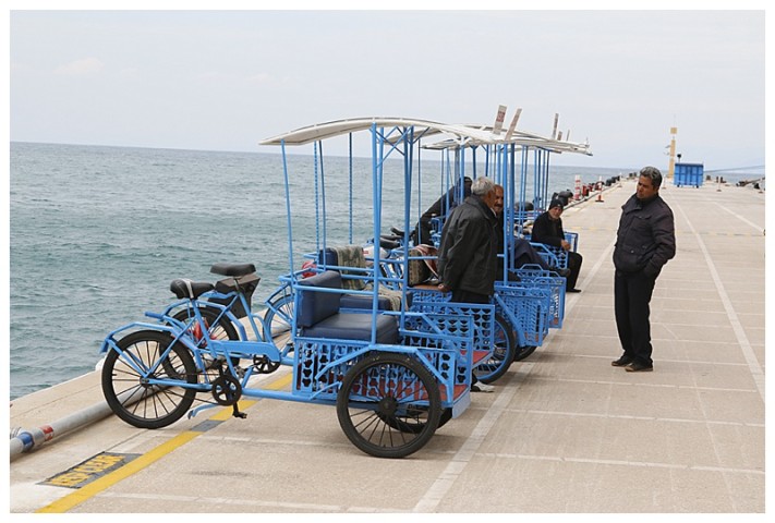 If one can't walk along the pier, there's always these to ride on