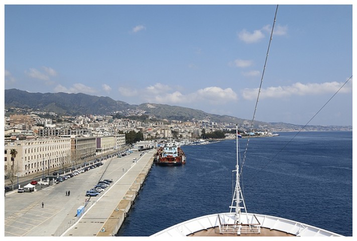 We berth in the centre of Messina