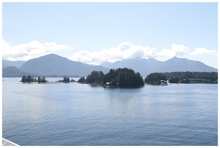 One of the numerous islands, many with large houses and docks.