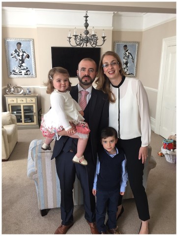 Finally, a photo of Sam, Ant, Olly and Emily, all dressed-up for Emily's christening.