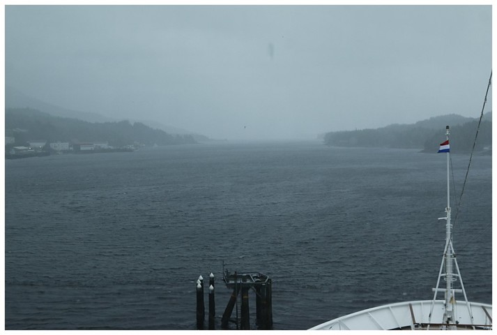 South section of Tongass Narrows in the rain