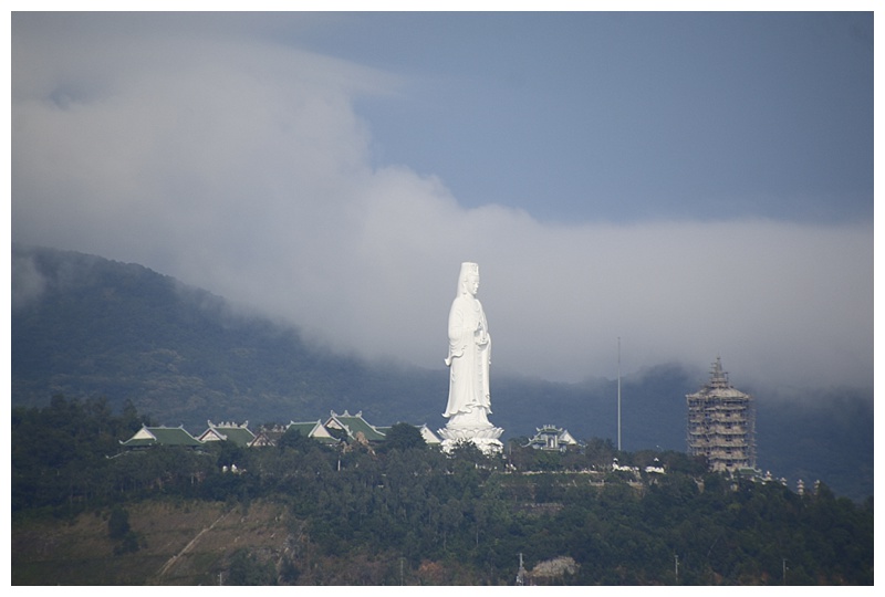 A massive Buddha overlooks China Beach. 