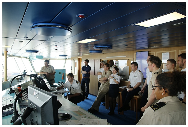 Finally, the Deck officers during our planning (for the next voyage) meeting. They were embarrassed when I took it :-)