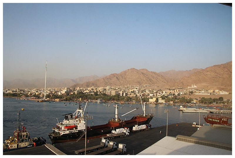 Looking over the city of Aqaba.