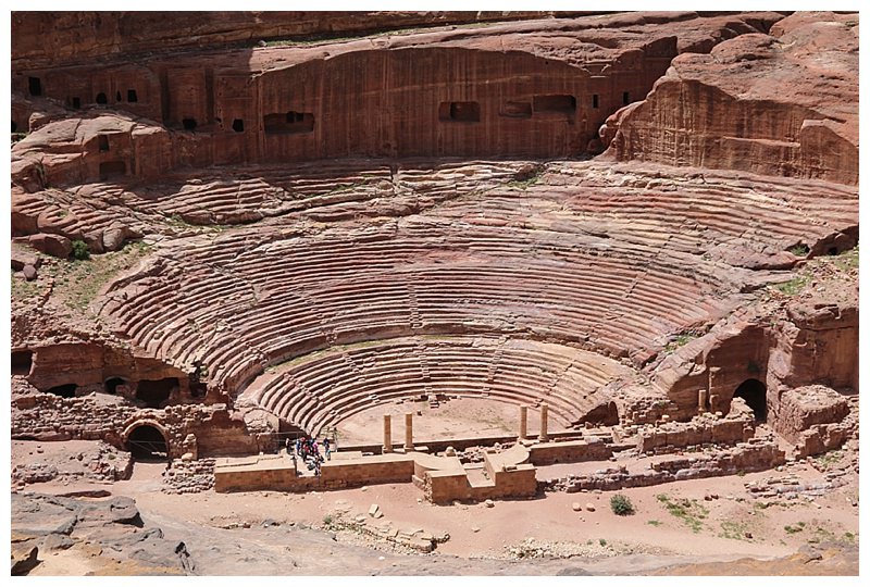 The theatre, carved out of rock