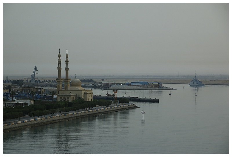 Suez and its attractive mosque, the "Provence" ahead